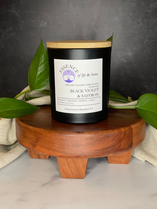 Black Violet & Saffron | 8oz Candle
