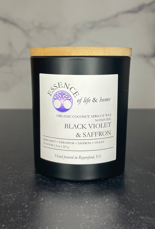 Black Violet & Saffron | 8oz Candle